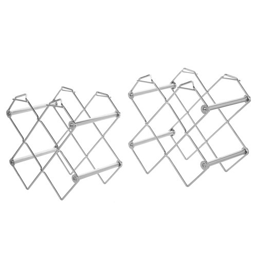 Rebrilliant Khosrow 10 Bottle Tabletop Wine Bottle Rack in Silver Wayfair